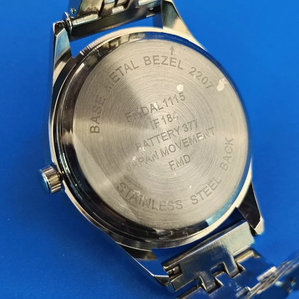 Vintage‎ Folio 38mm Women's Quartz Fashion Watch Rhinestone Bezel New W/ Box